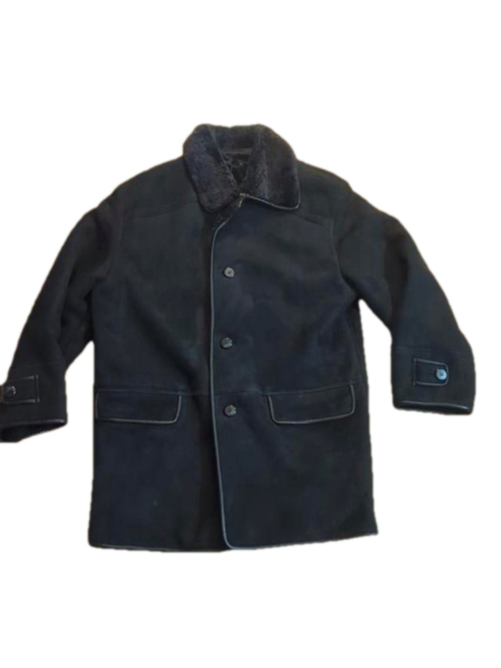 Faux Suede furlined black jacket